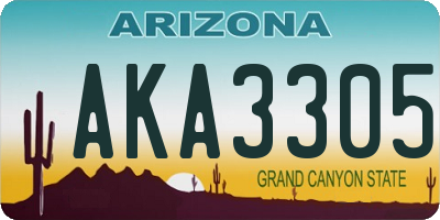 AZ license plate AKA3305