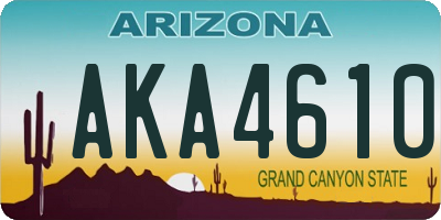 AZ license plate AKA4610