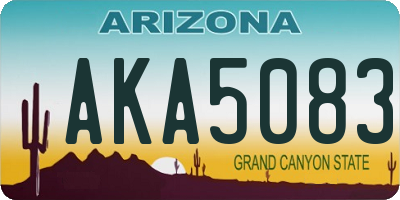 AZ license plate AKA5083