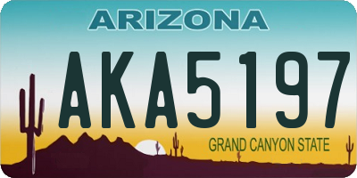AZ license plate AKA5197