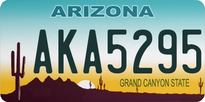 AZ license plate AKA5295
