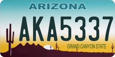 AZ license plate AKA5337