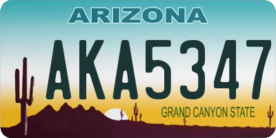 AZ license plate AKA5347