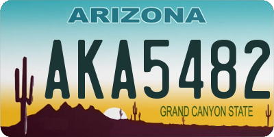 AZ license plate AKA5482