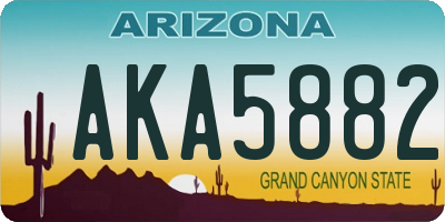 AZ license plate AKA5882