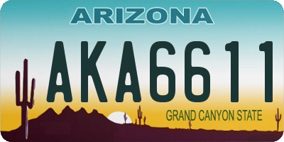 AZ license plate AKA6611