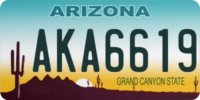 AZ license plate AKA6619
