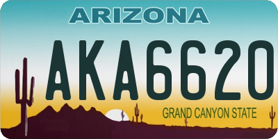 AZ license plate AKA6620