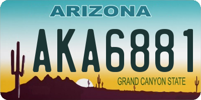 AZ license plate AKA6881