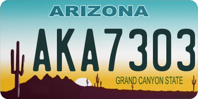 AZ license plate AKA7303