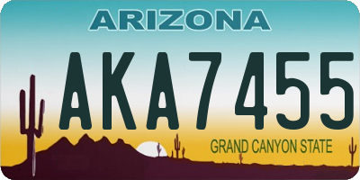 AZ license plate AKA7455