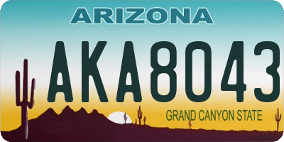 AZ license plate AKA8043