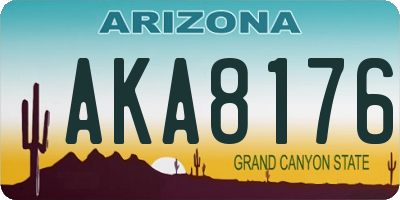 AZ license plate AKA8176