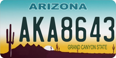 AZ license plate AKA8643