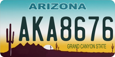 AZ license plate AKA8676