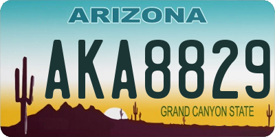AZ license plate AKA8829