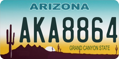 AZ license plate AKA8864