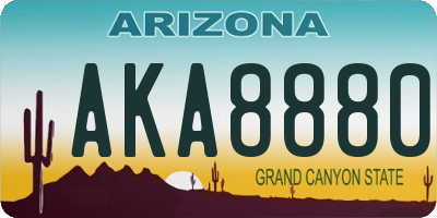 AZ license plate AKA8880
