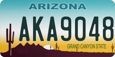 AZ license plate AKA9048