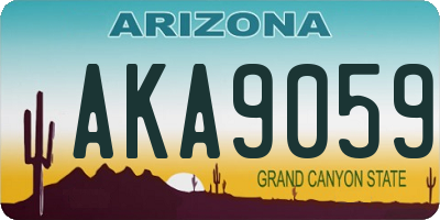 AZ license plate AKA9059