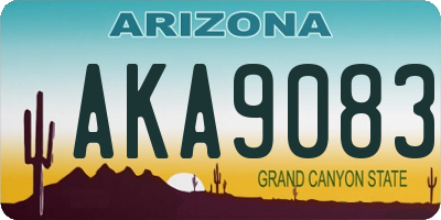AZ license plate AKA9083