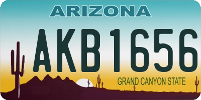 AZ license plate AKB1656