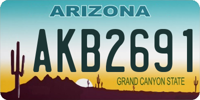 AZ license plate AKB2691
