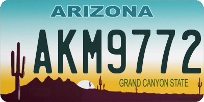 AZ license plate AKM9772