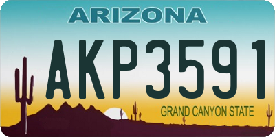 AZ license plate AKP3591