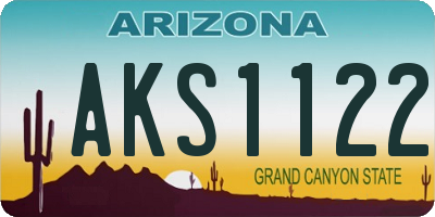 AZ license plate AKS1122