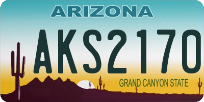 AZ license plate AKS2170