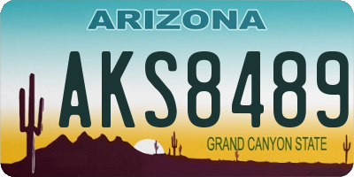 AZ license plate AKS8489