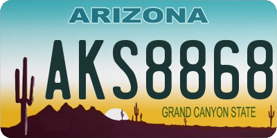 AZ license plate AKS8868