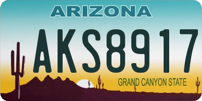 AZ license plate AKS8917