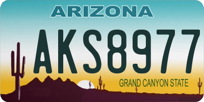 AZ license plate AKS8977