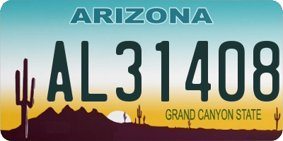 AZ license plate AL31408