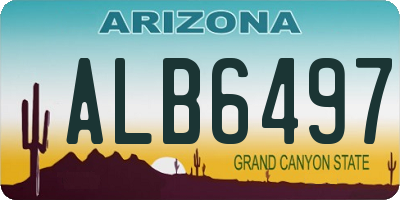 AZ license plate ALB6497