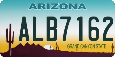 AZ license plate ALB7162