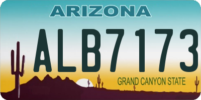AZ license plate ALB7173