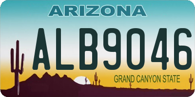 AZ license plate ALB9046