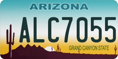 AZ license plate ALC7055