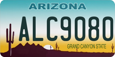 AZ license plate ALC9080