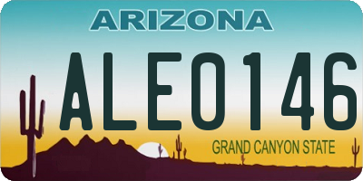 AZ license plate ALE0146