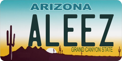 AZ license plate ALEEZ