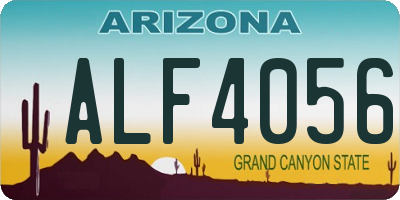 AZ license plate ALF4056