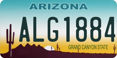 AZ license plate ALG1884