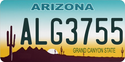 AZ license plate ALG3755