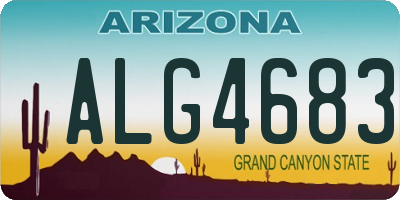 AZ license plate ALG4683