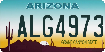 AZ license plate ALG4973