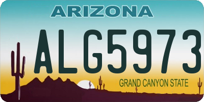 AZ license plate ALG5973